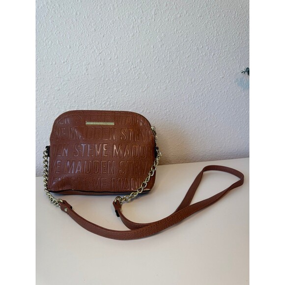 Steve Madden | Brown Logo Crossbody Bag - Picture 2 of 7